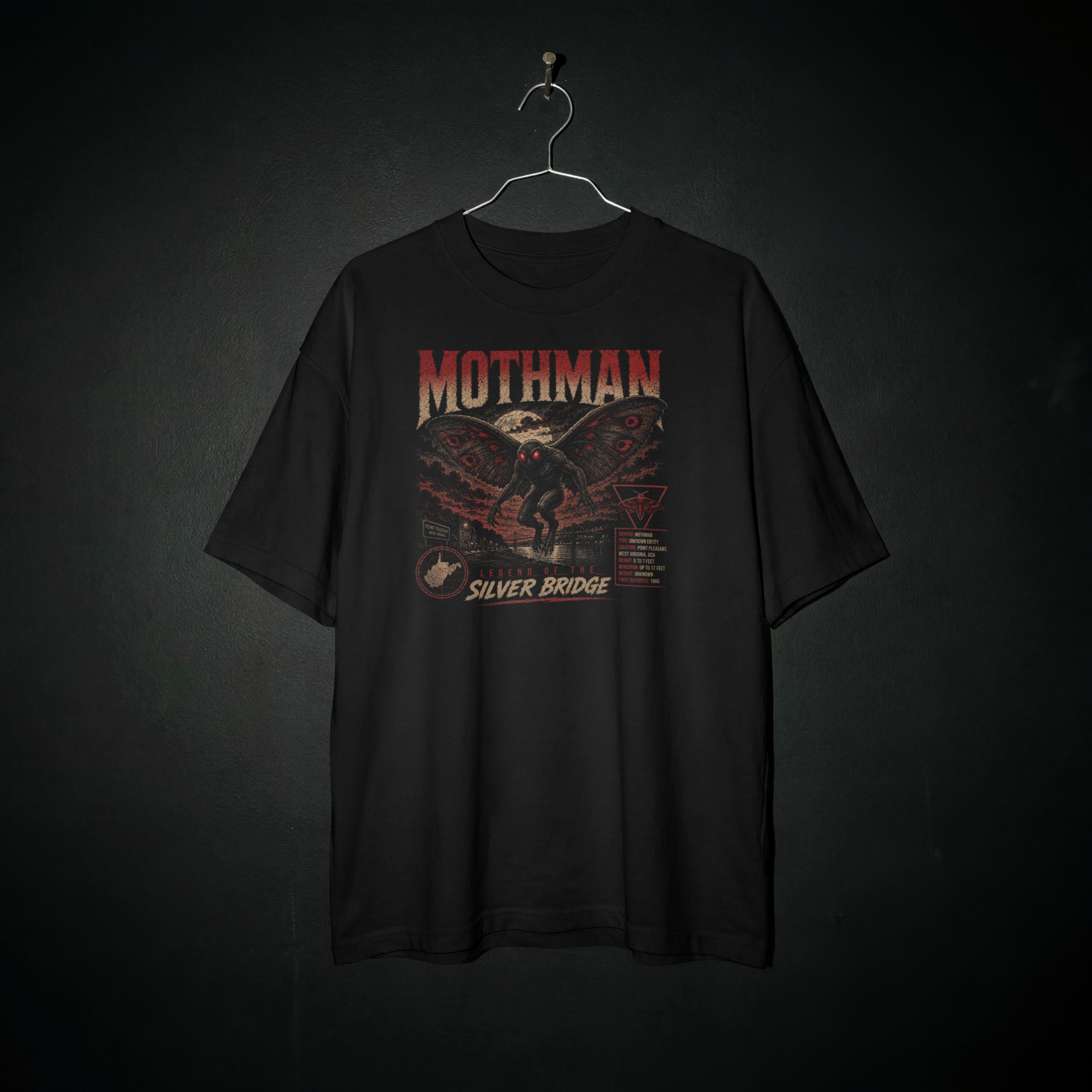Case File #001: Mothman Legend of the Silver Bridge T-Shirt