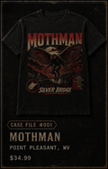 Case File #001: Mothman Legend of the Silver Bridge T-Shirt