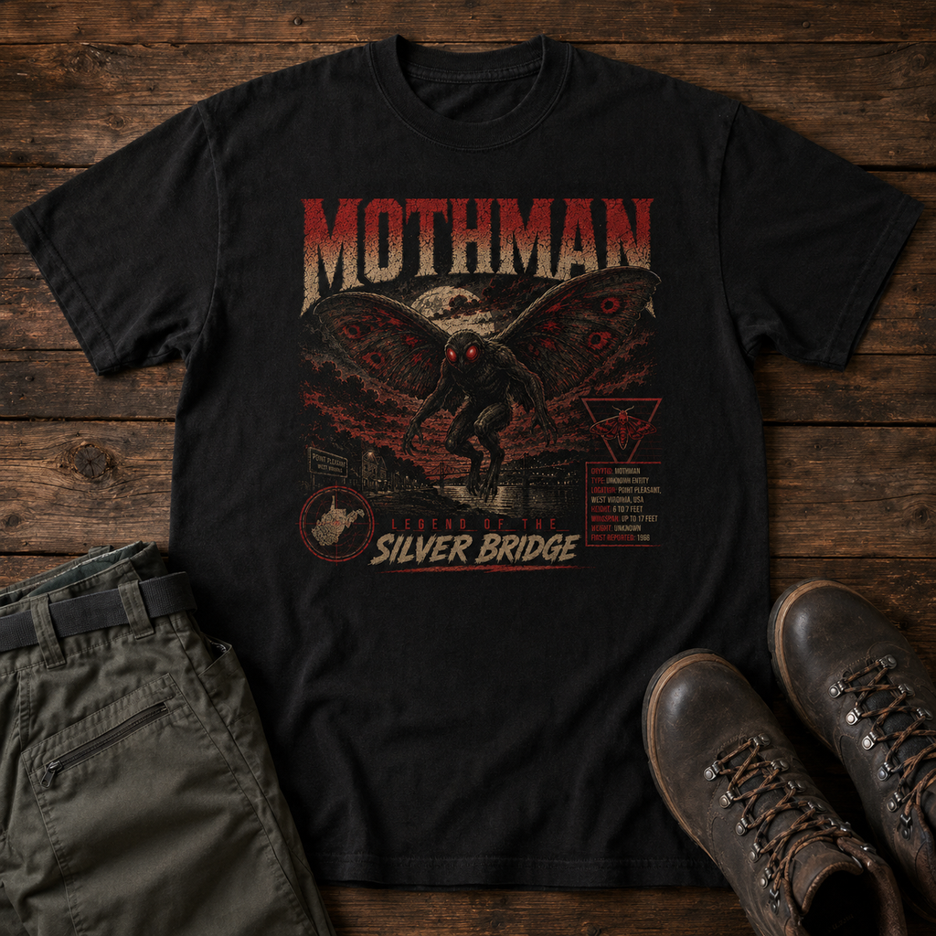 Case File #001: Mothman Legend of the Silver Bridge T-Shirt