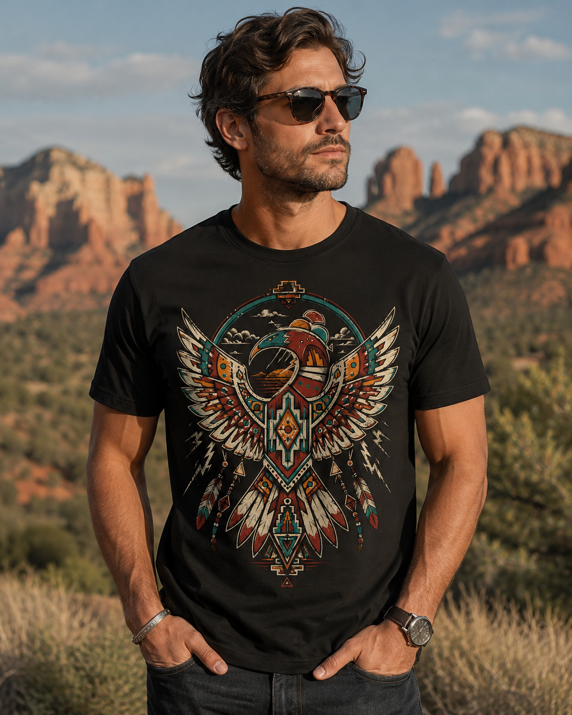 Thunderbird Sky Guardian – Southwestern Cryptid Graphic Tee