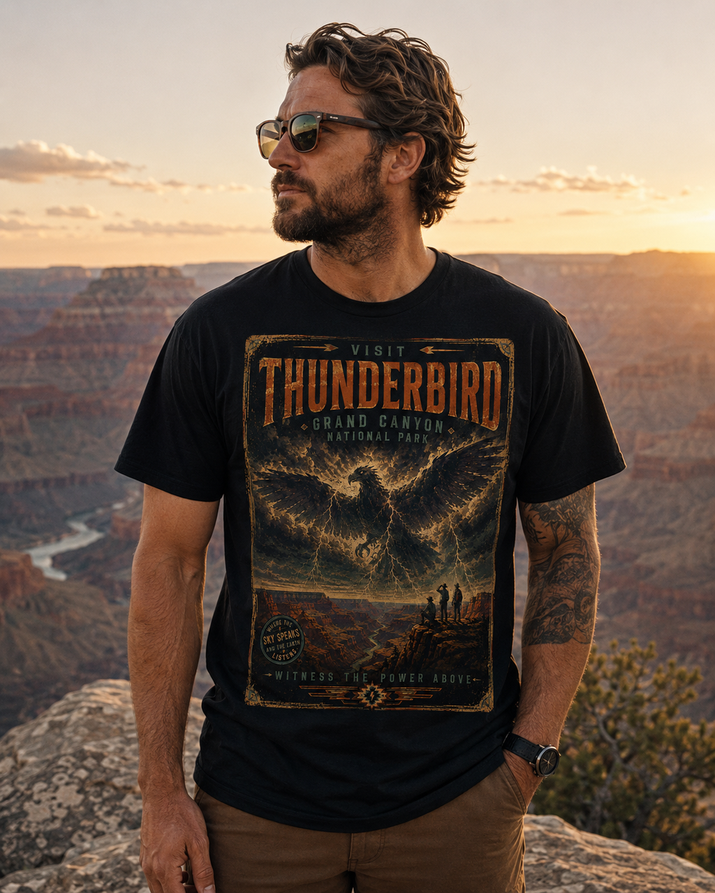 Visit Thunderbird Grand Canyon Shirt | Vintage Cryptid Tee