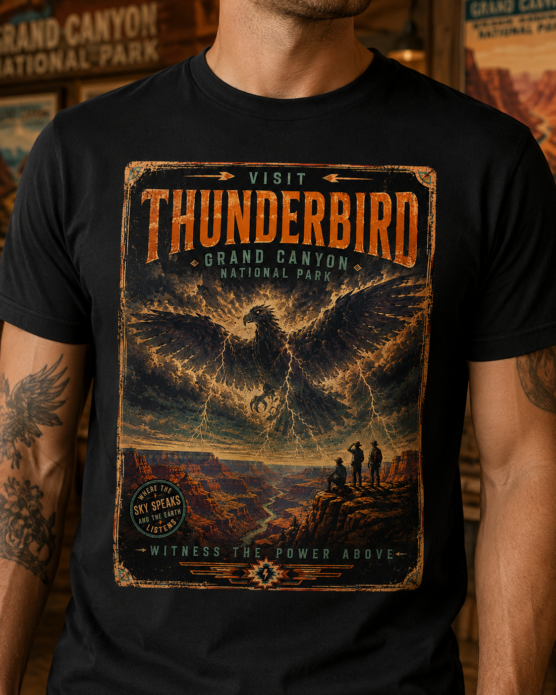 Visit Thunderbird Grand Canyon Shirt | Vintage Cryptid Tee