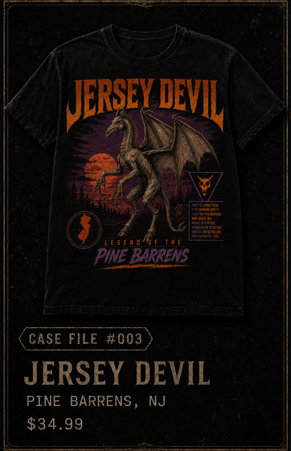 Case File 003: Jersey Devil – Legend of the Pine Barrens T-Shirt