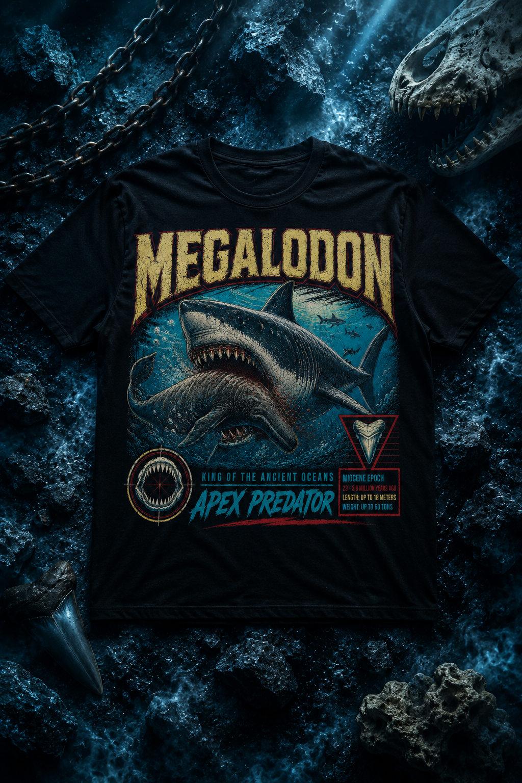 Megalodon – Apex Predator Vintage Prehistoric Shark T-Shirt