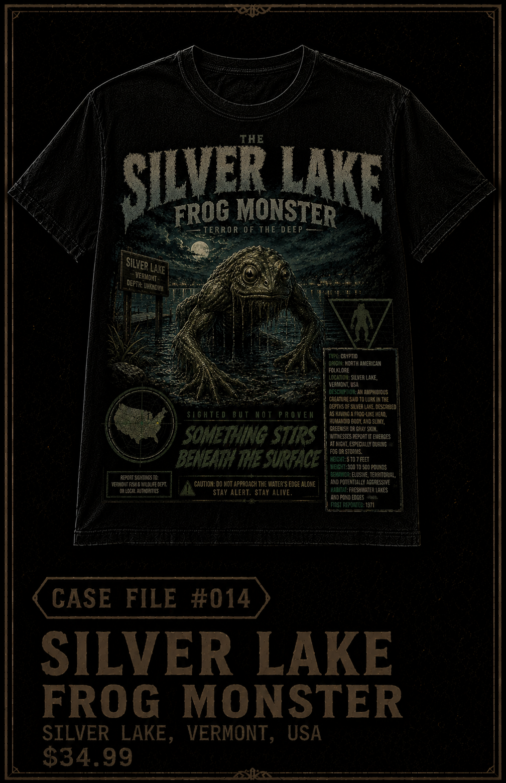 Case File 014: The Silver Lake Frog Monster – The Loveland Encounter T-Shirt