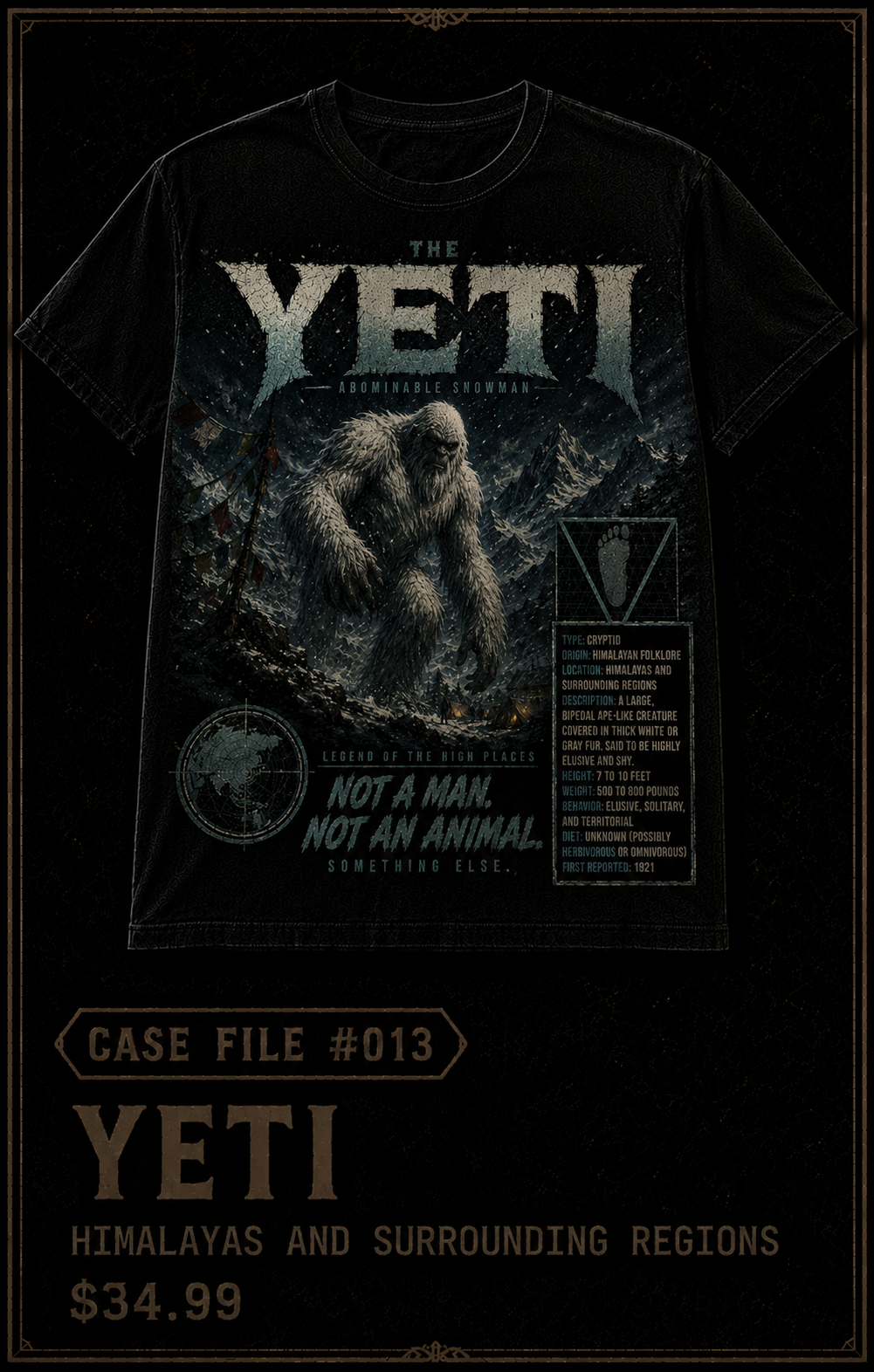 Case File 013: Yeti – Ghost of the Himalayas T-Shirt