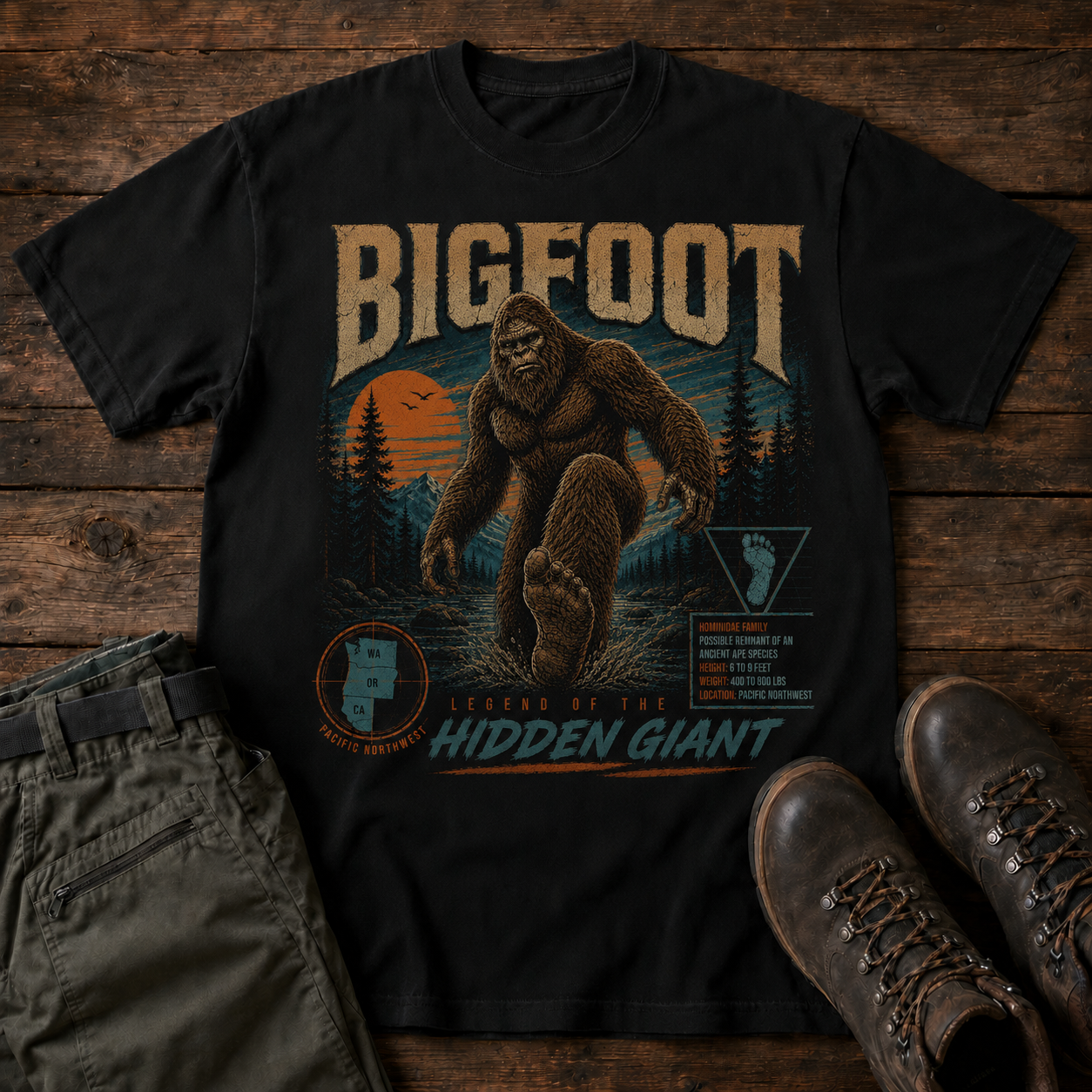Case File 004: Bigfoot – Legend of the Forest Giant T-Shirt