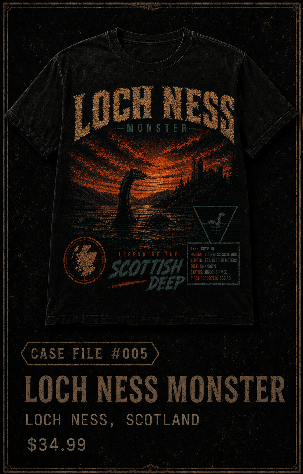 Case File 005: Loch Ness Monster – Mystery of the Deep T-Shirt