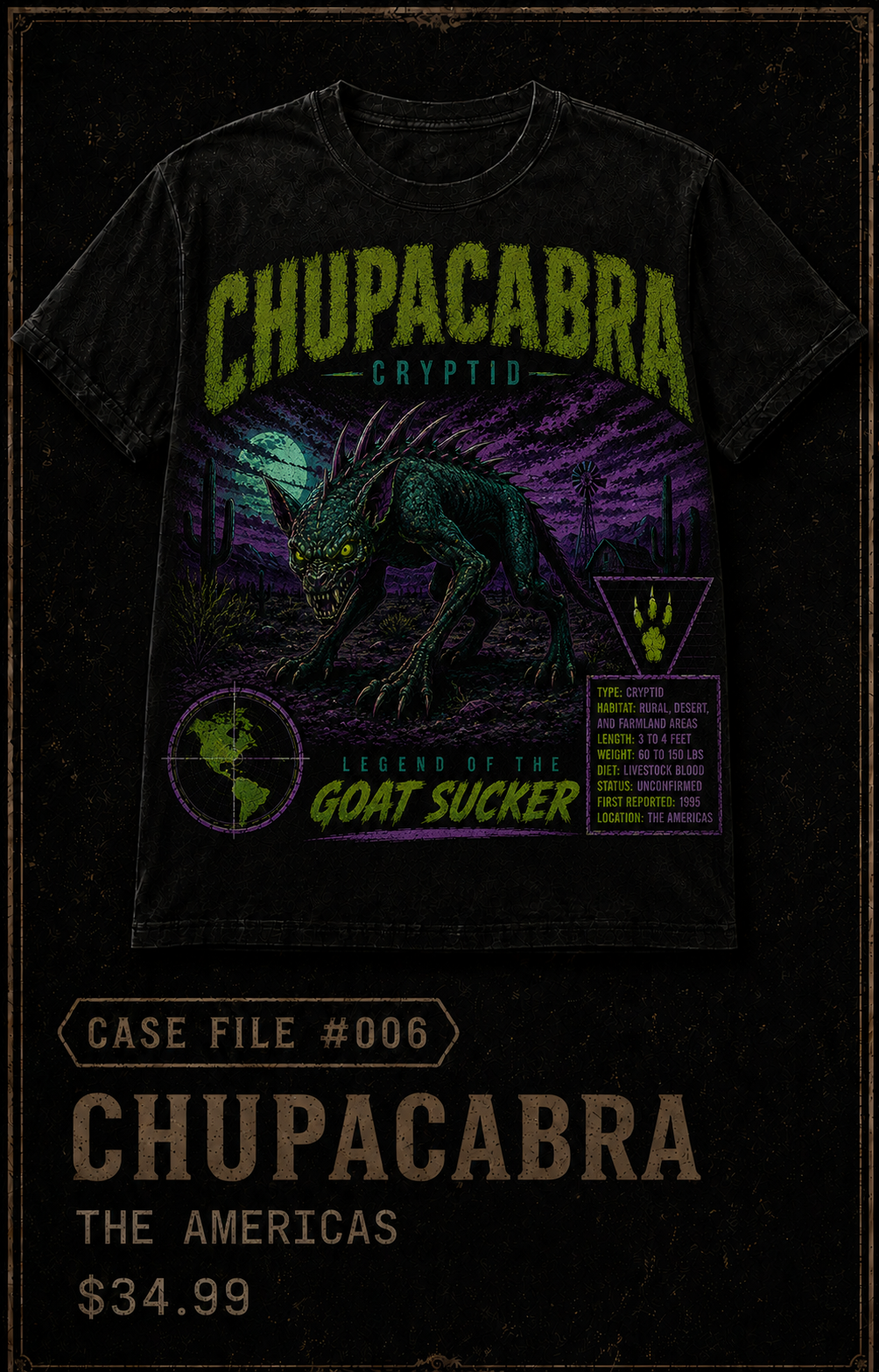 Case File 006: Chupacabra – Predator of the Night T-Shirt