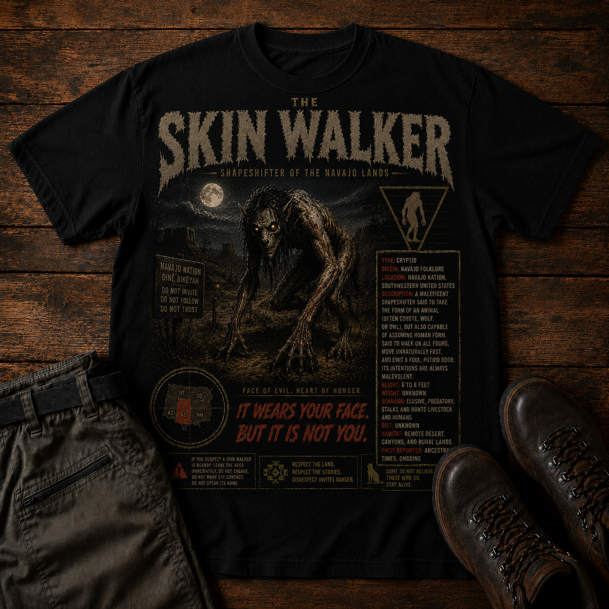 Case File 010: Skinwalker – Legend of the Desert Shadows T-Shirt