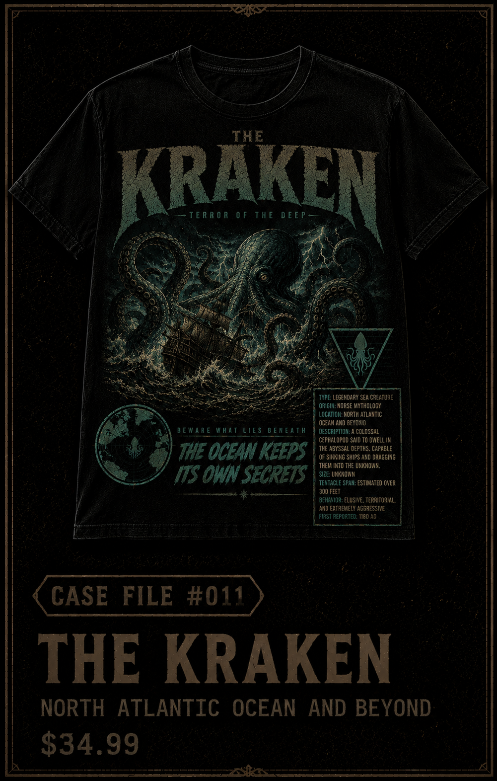 Case File 011: Kraken – Terror of the Deep T-Shirt