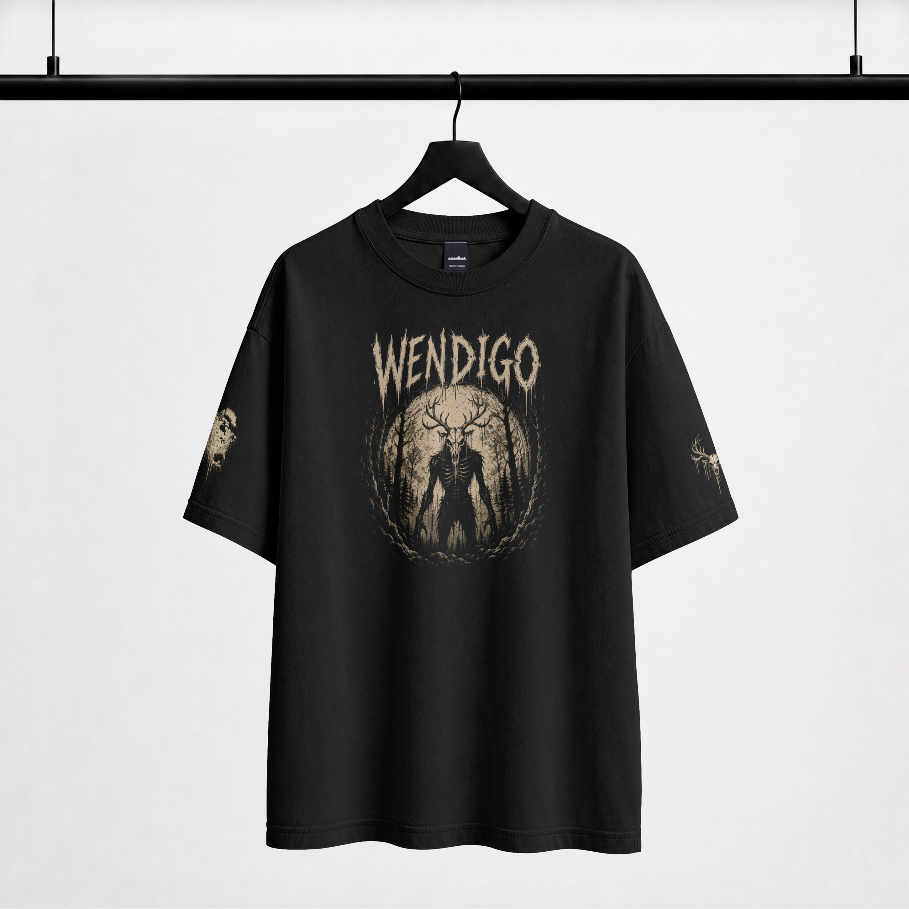 Wendigo Graphic Tee — Forest Horror Monster Shirt