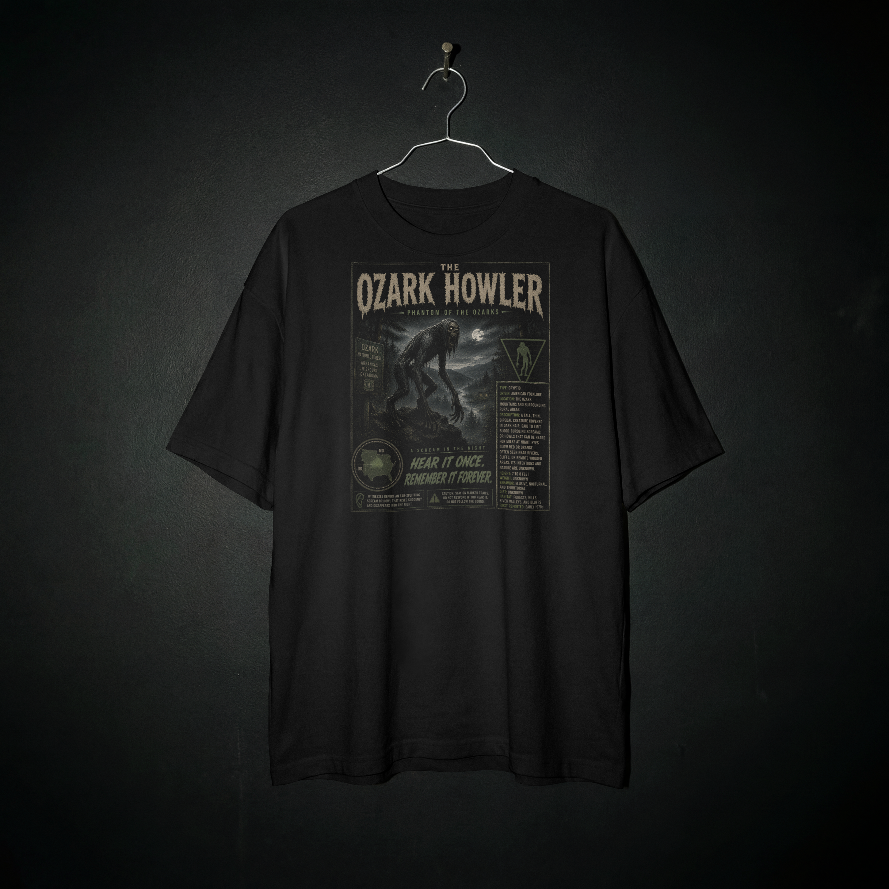 Case File 012: The Ozark Howler – Voice of the Wilderness T-Shirt