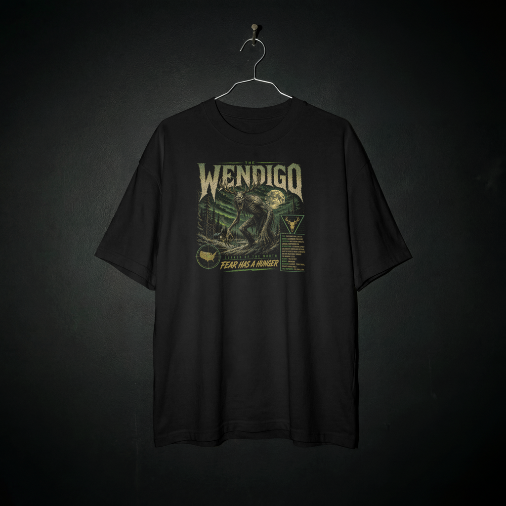 Case File #002 Wendigo Cryptid T-Shirt | MonsterLoom Folklore Horror Shirt