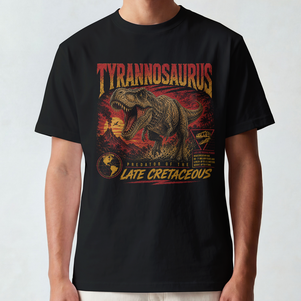 Tyrannosaurus T-Shirt — Vintage Late Cretaceous Dino Graphic Tee
