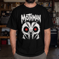 Mothman Red Eyes Cryptid T-Shirt | Minimal Horror Graphic Tee