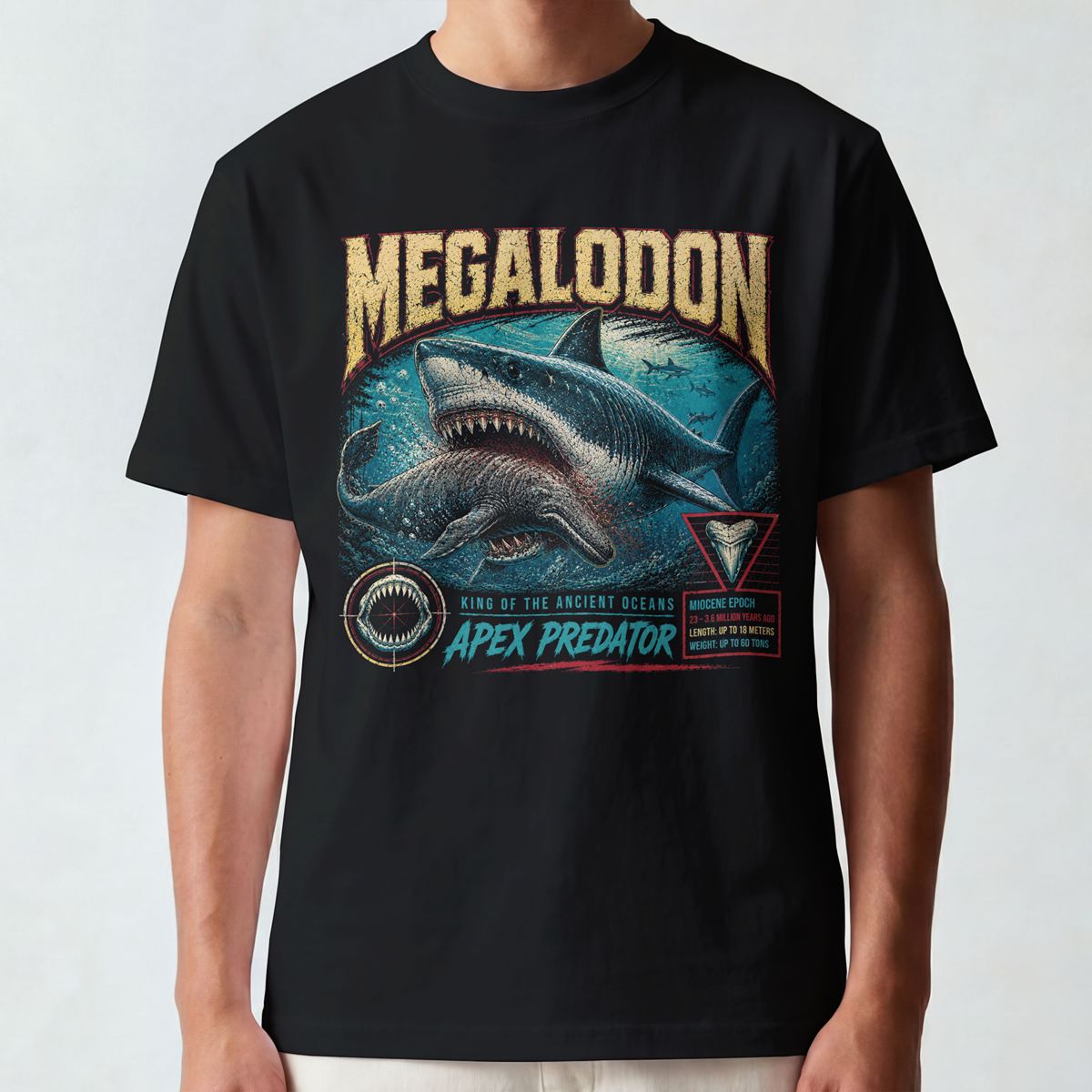 Megalodon – Apex Predator Vintage Prehistoric Shark T-Shirt