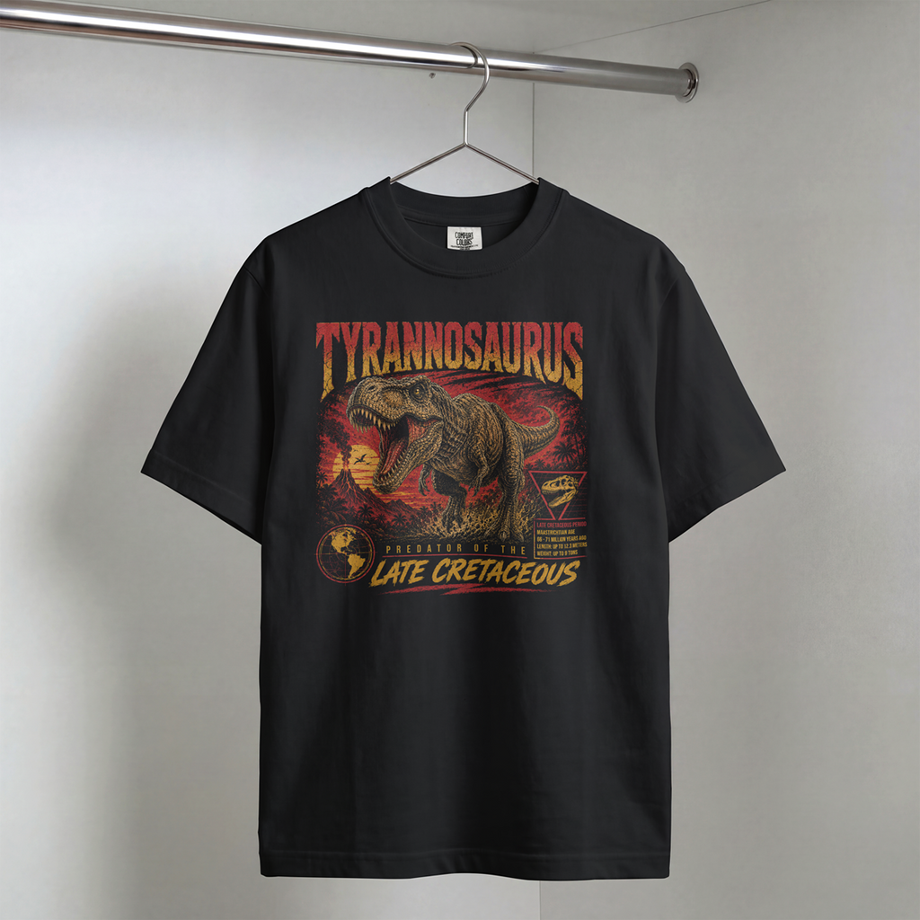 Tyrannosaurus T-Shirt — Vintage Late Cretaceous Dino Graphic Tee